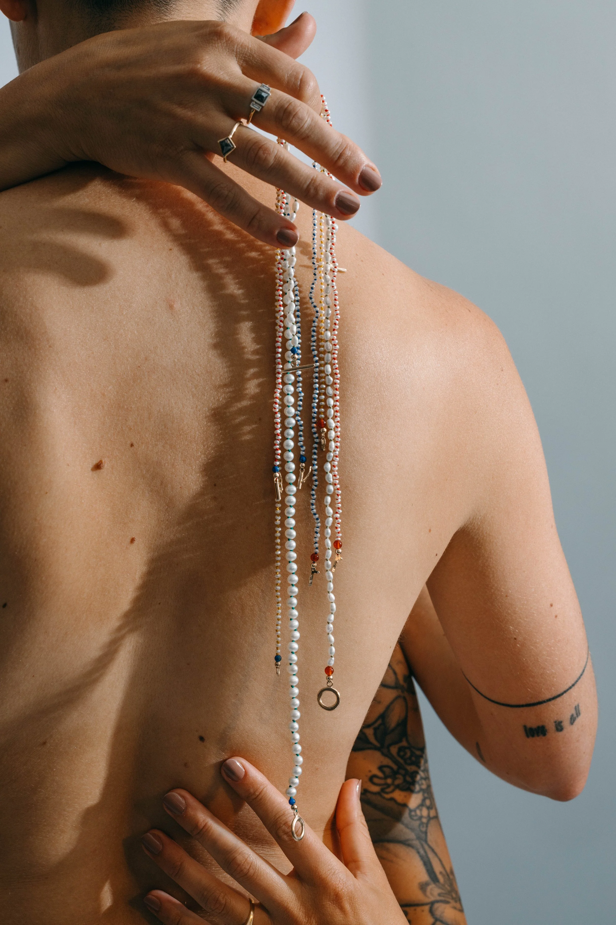Knotted Pearl Toggle Necklace — Adeline Jewelry
